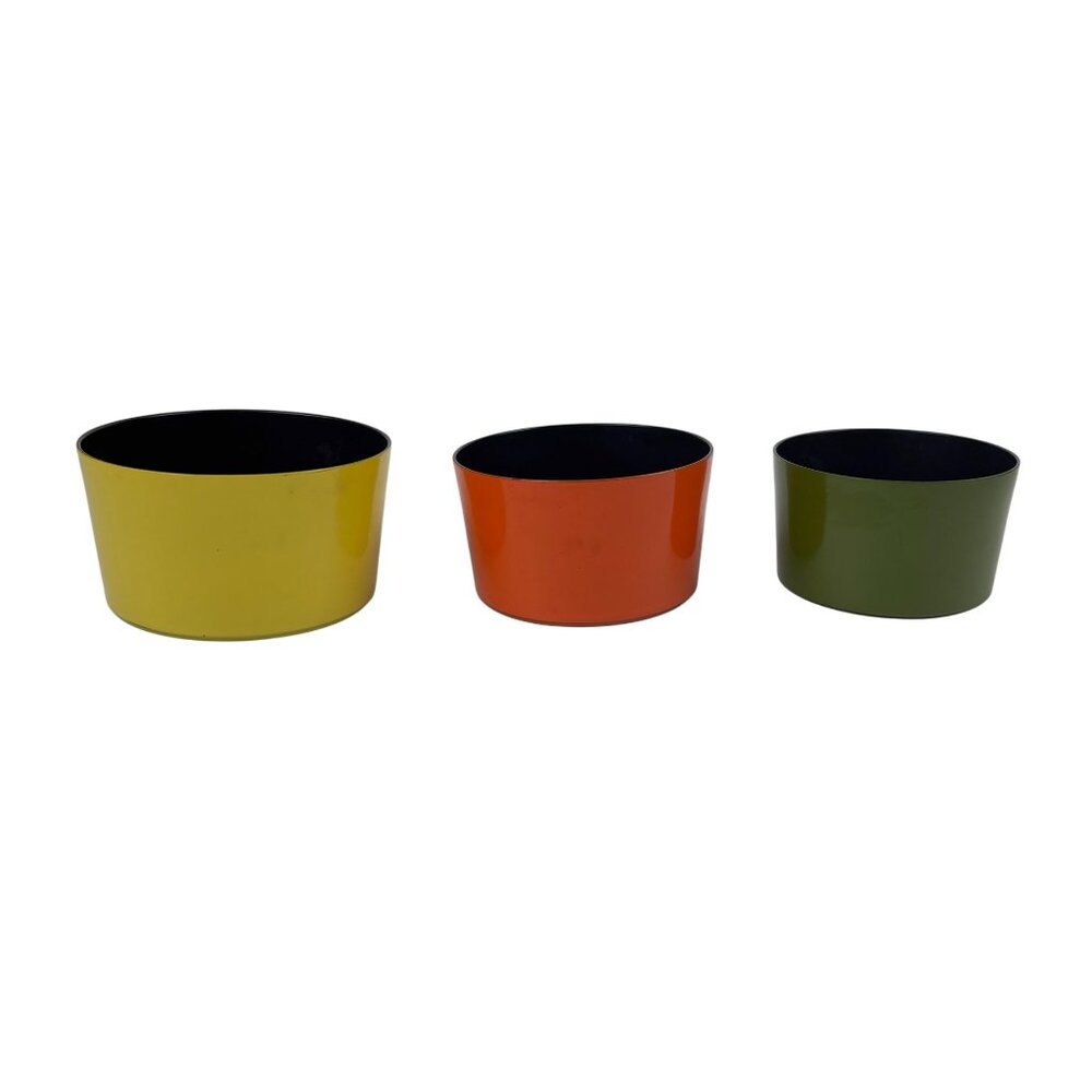 Vintage 60s Snack Bowls Set of 3 Chips Pretzels Nuts Nesting - Picture 2 of 11